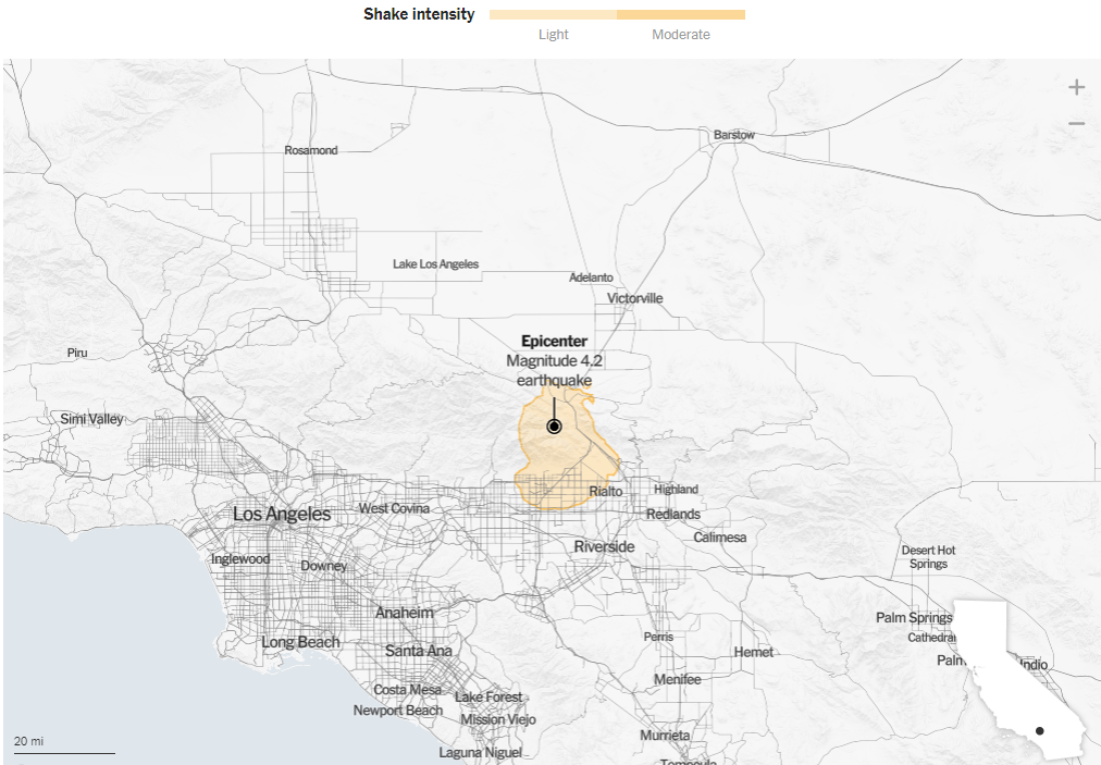 Los Angeles California, Earthquake